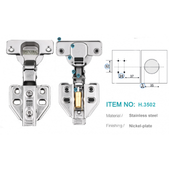 Bản lề thủy lực tháo lắp thường H.3502